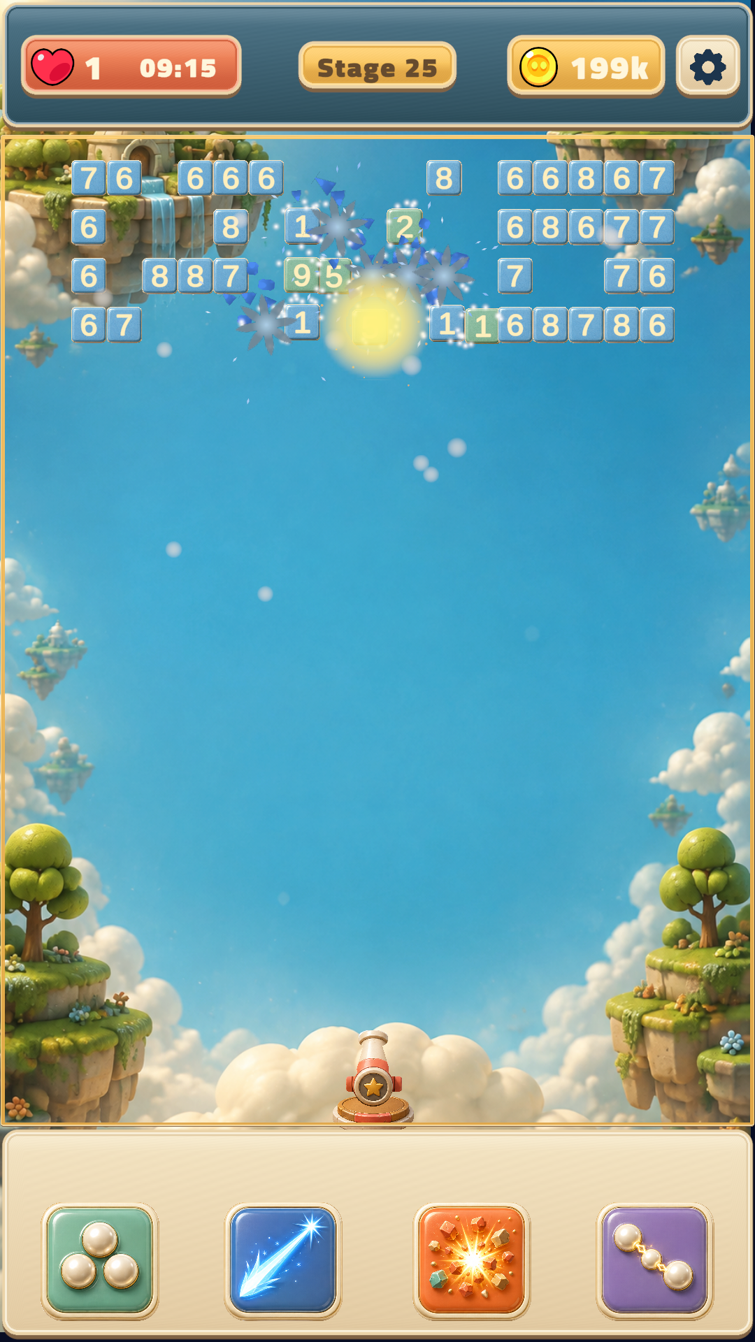 Explosion skill in actual PuzzleShooter gameplay