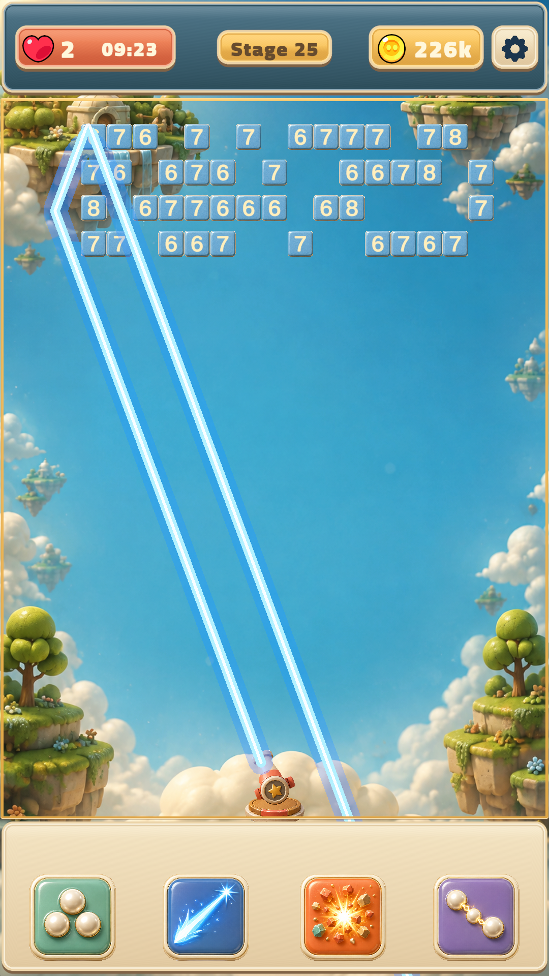 Laser skill in actual PuzzleShooter gameplay